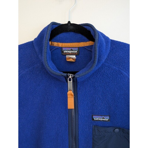 Patagonia Synchilla Blue Vintage Men's sz L Blue - Picture 5 of 9